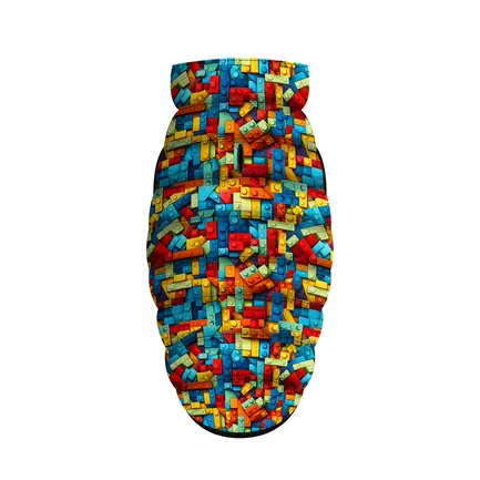 Курточка для собак WAUDOG Clothes малюнок "Блоки", M50, В 76-79 см, С 55-61 см: додаткове фото 4