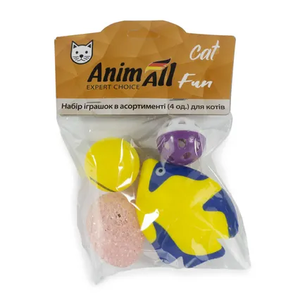 ТМ AnimAll Fun Cat, VP056 Набір іграшок для котів- 4 шт.