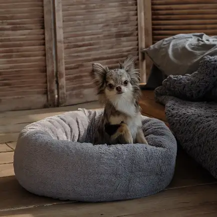 Лежак Pet Fashion «Soft» для собак та котів, 48х48х17 см, ciрий: додаткове фото 2