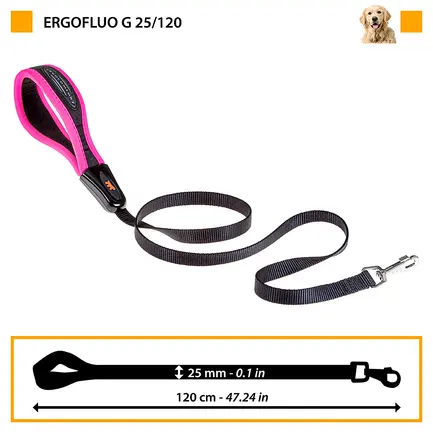 Ferplast ERGOFLUO G25/120 PINK Повідець, нейлон: додаткове фото 2
