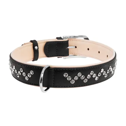 Нашийник "CoLLaR brilliance" зі стразами преміум класу (ширина 35мм, довжина 46-60см) чорний: додаткове фото 2