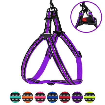 Шлея для Собак BronzeDog Mesh Стандарт Фіолетовий M: додаткове фото 5