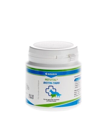 Вітаміни Canina Petvital Biotin-Tabs для вибагливих собак і котів, 100 г (50 табл)