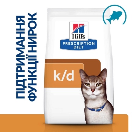 Hill’s Prescription Diet k/d Сухий корм для котів підтримання функції нирок, з тунцем, 0,4 кг — Фото 2