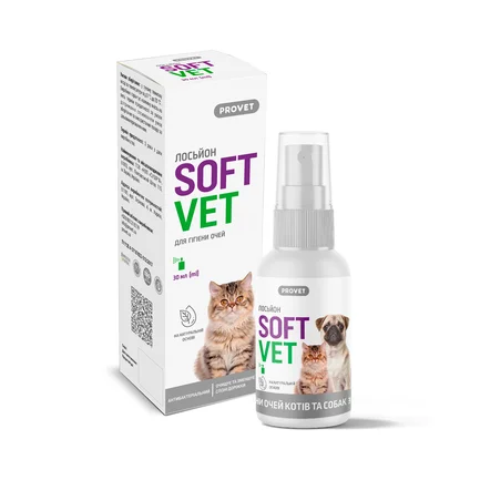 Лосьйон PROVET SOFTVET для гігієни очей котів і собак 30 мл: додаткове фото 3