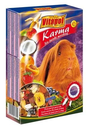 Vitapol Фруктовий корм для Морських свинок, 350г, картонна упаковка