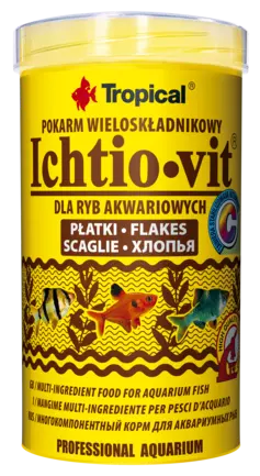 Сухий корм Tropical Ichtio-Vit для всіх акваріумних риб, 100 г (пластівці)