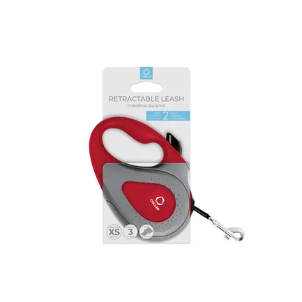 Повідець-рулетка CoLLaR для собак, розмір XS, 12 кг, 3 м, стрічка червоний: додаткове фото 3