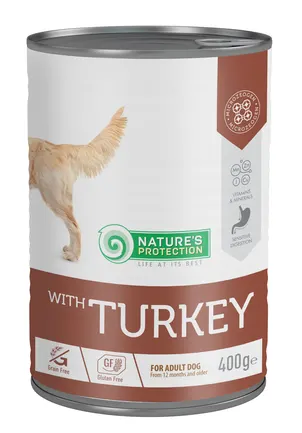 Вологий корм для дорослих собак з індичкою Nature&#039;s Protection Nature’s Protection with Turkey 400 г