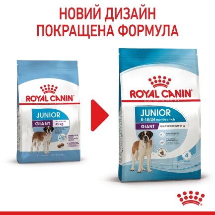 Сухий корм Royal Canin GIANT JUNIOR для дорослих собак гігантських порід 15 кг — Фото 1