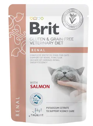 Корм вологий для котів Brit GF VetDiet Renal з лососем, 12 x 85 г: додаткове фото 2