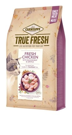 Сухий корм Carnilove True Fresh Cat для для дорослих котів, з куркою, 4,8 кг