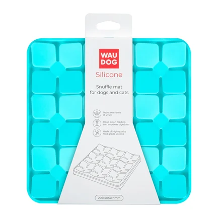 Килимок для пошуку корму WAUDOG Silicone, 205х205х17 мм, блакитний: додаткове фото 2