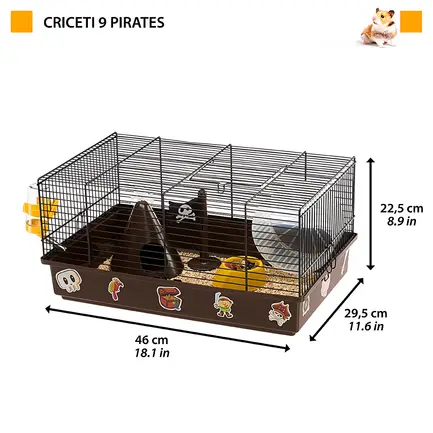 Ferplast CAGE CRICETI 9 PIRATES BLACKx2 Клітка для хом'яків з декором: додаткове фото 2