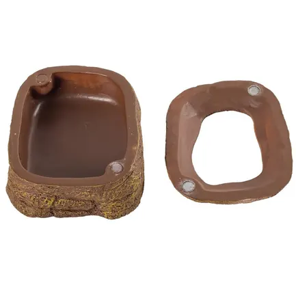 Миска магнітна для живого корму Repti-Zoo Magnetic Food Dish 9×7×4 см (ERB45) з імітацією скелі для тераріумів: додаткове фото 3