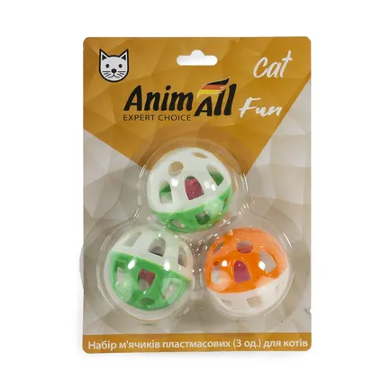 ТМ AnimAll Fun Cat, VP057 Набір м&#039;ячиків для котів - 3 шт.