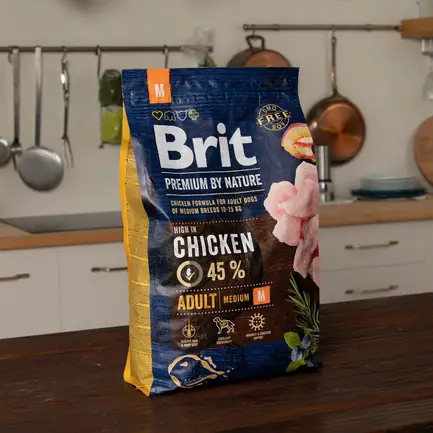 Сухий корм Brit Premium Dog Adult M для дорослих собак середніх порід, з куркою, 3 кг: додаткове фото 6