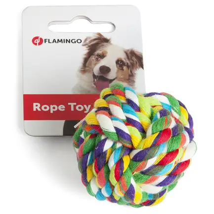 Flamingo Cotton Ball ФЛАМІНГО ПЛЕТЕНИЙ М’ЯЧ іграшка для собак, бавовна 5,5 см