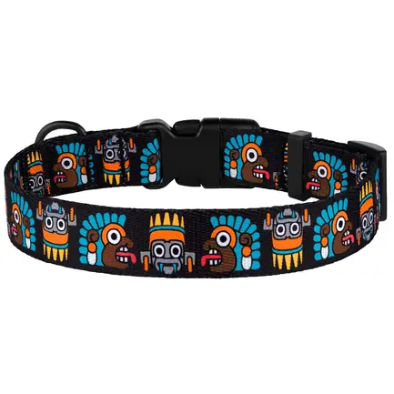 Нашийник для собак BronzeDog Urban Маска нейлонова з пластиковою пряжкою чорний L: додаткове фото 4
