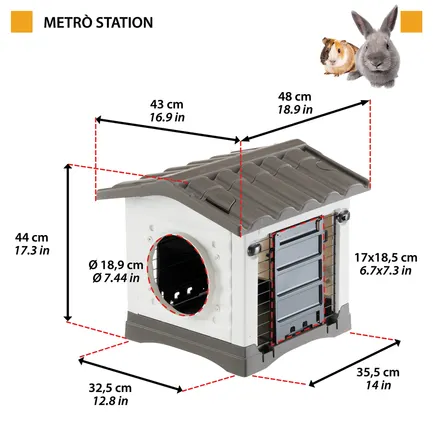 Ferplast METRÒ STATION HOUSE F/RABBITS — Фото 1