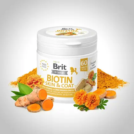 Вітаміни для собак Brit Vitamins Biotin Skin & Coat Care для шкіри та шерсті 60 таблеток: додаткове фото 2