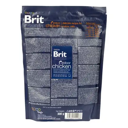 Сухий корм Brit Premium Cat by Nature Indoor для котів, які живуть у приміщенні, з куркою, 300 г: додаткове фото 3