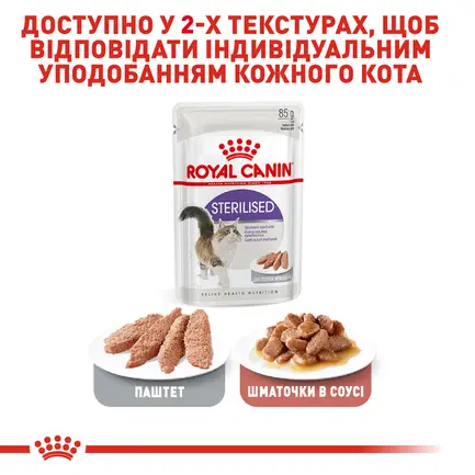 Вологий корм Royal Canin STERILISED LOAF для котів всіх порід 85 г: додаткове фото 6