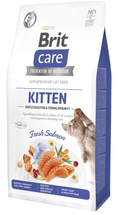 Сухий корм Brit Care Cat by Nutrition Kitten Gentle Digestion Strong Immunity для кошенят, з лососем, 7 кг