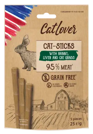 CatLover Sticks rabbit liver 5*5g/CatLover Палички для котів із кроликом, печінкою та котячою травою