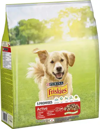 Сухий корм FRISKIES Active для дорослих собак з підвищеною активністю з яловичиною 2,4 кг: додаткове фото 2