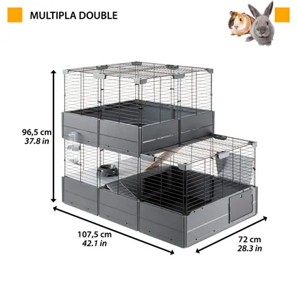 Ferplast CAGE MULTIPLA DOUBLE BLACK Клітка для гризунів: додаткове фото 2