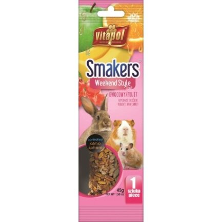 Колба Vitapol Smakers Box для гризунів зі смаком фруктів, 45 г, 1 шт