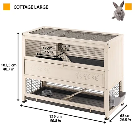 Ferplast CAGE COTTAGE LARGE Вольєр для кролів дерев'яний: додаткове фото 2