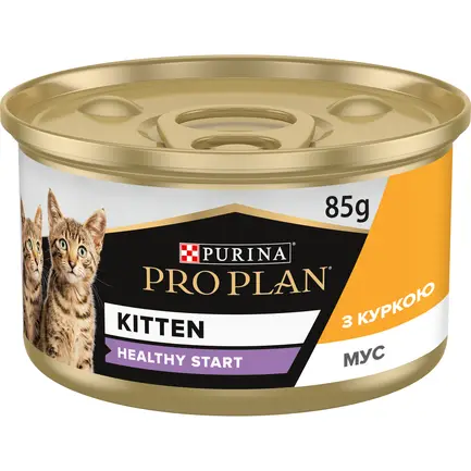 Вологий корм PRO PLAN Kitten Healthy Start для кошенят мус з куркою 85 г: додаткове фото 3