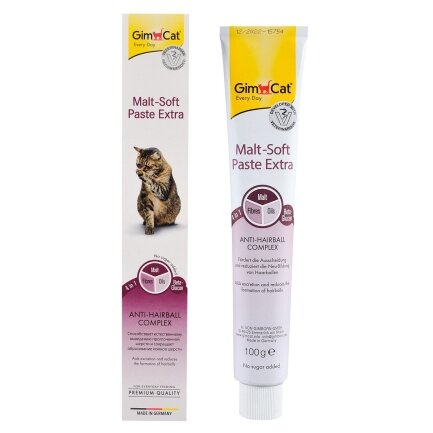 Паста GimCat Every Day Malt-Soft Paste Extra для котів, виведення шерсті зі шлунку, 100 г