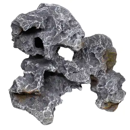 Декорація камінь з отворами Hobby Cavity Stone dark 5 33x16x33см (40149): додаткове фото 3