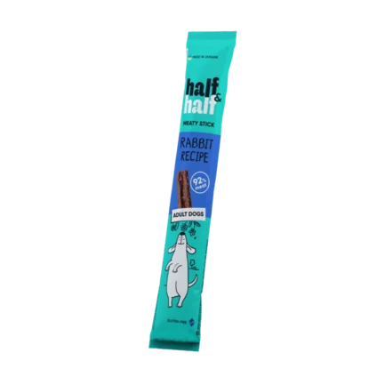 Ласощі Half and Half м ясна паличка з кроликом, для собак, 12 г