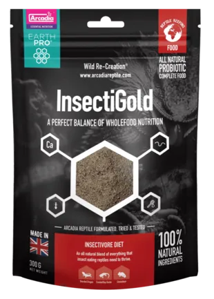 ARCADIA EARTH PRO INSECTI GOLD 300 GRAM (R9100100) корм для комахоїдних