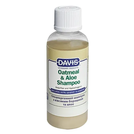 Davis Oatmeal &amp; Aloe Shampoo ДЕВІС ВІВСЯНЕ БОРОШНО З АЛОЕ гіпоалергенний шампунь для собак і котів, концентрат 0,05 л