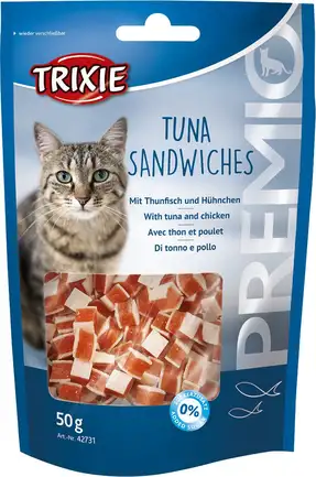 Ласощі Trixie Premio Tuna Sandwiches для котів, тунець з куркою, 50 г