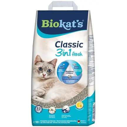Наповнювач Biokats Classic Fresh 3in1 Cotton Blossom для котячого туалету, бентонітовий, 10 кг: додаткове фото 3
