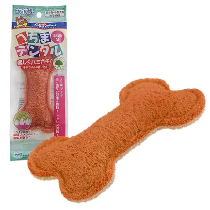 DoggyMan Loofah Bone ДОГГІМЕН КІСТКА ЛЮФА жувальна іграшка для чищення зубів собак Помаранчевий - бежевий