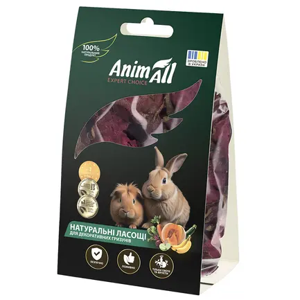 Ласощі для гризунів TM AnimAll, сушений буряк, 50г.