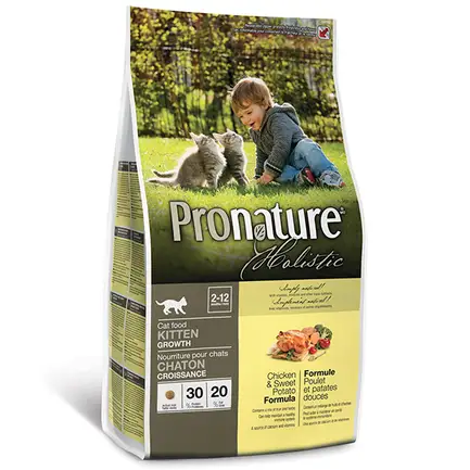 Pronature Holistic Kitten Chicken&Sweet Potato ПРОНАТЮР ХОЛІСТИК КУРКА З БАТАТОМ сухий холістик корм для кошенят 2,72 кг