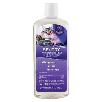 Sentry PurrScriptions Plus Spring Freesia Shampoo СЕНТРІ ПУРРСКРИПШНС ПЛЮС ФРЕЗІЯ шампунь від бліх та кліщів для котів 0,354 л