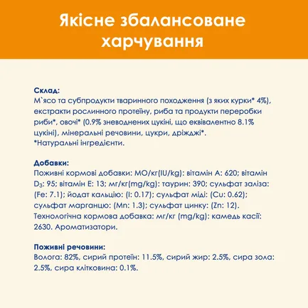 Вологий корм CAT CHOW Adult для дорослих котів шматочки в желе з куркою та цукіні 85 г: додаткове фото 8