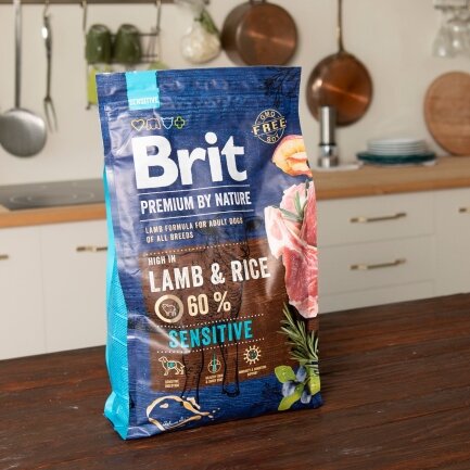 Сухий корм Brit Premium Dog Sensitive Lamb для собак з чутливим травленням, з ягням, 3 кг — Фото 4