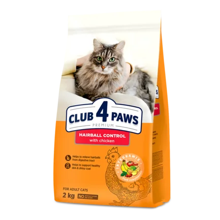 С4Р Premium сух виведення шерсті коти, 2 кг