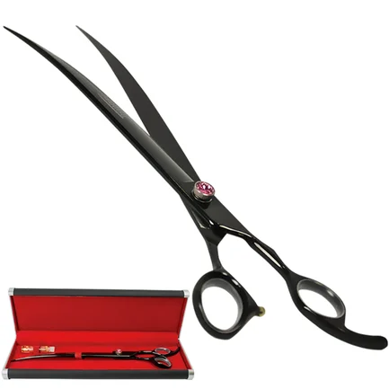 Davis Majutsu Titanium Curved ДЕВІС МАЙЖИТЦУ ТІТАНІУМ вигнуті ножиці для стрижки собак 10", 25,4 см