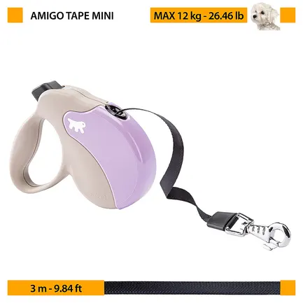 Ferplast AMIGO MINI TAPE BLACK Рулетка-поводок зі стрічкою: додаткове фото 2